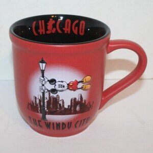 Mickey Mouse The Windy City Red Coffee Mug  14 oz